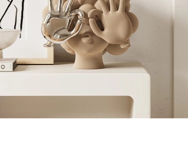 Light Luxury High-end Modern Girl Flocking Ornament Living Room Entrance TV Cabinet Abstract Figure Statue Niche Soft Decoration - 图片 19