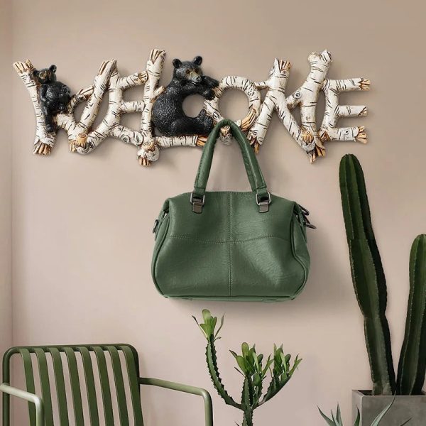 Wall Hooks Decorative For Keys hanging clothes hanger designer key coat living room bedroom resin home decor hook wall mounted - 图片 4