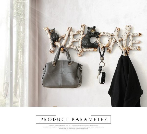 Wall Hooks Decorative For Keys hanging clothes hanger designer key coat living room bedroom resin home decor hook wall mounted - 图片 13
